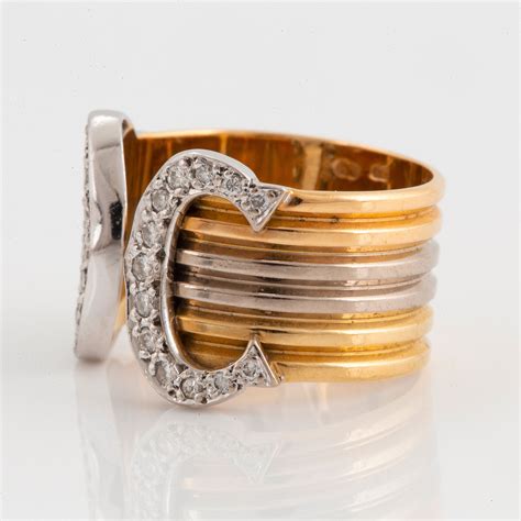 cartier double c ring